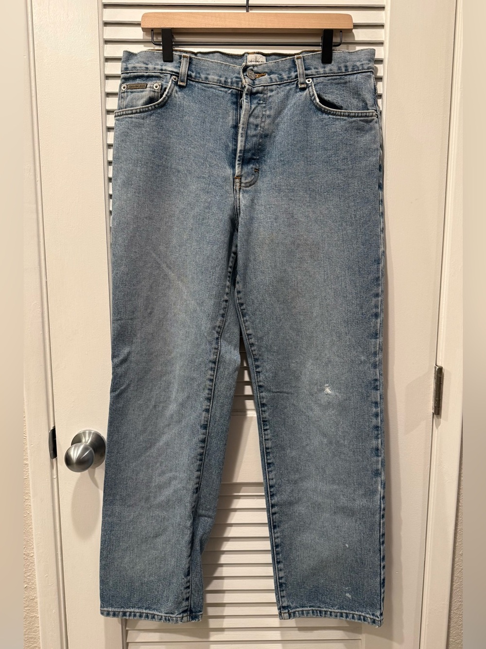 Vintage Y2K Calvin Klein Low Rider Jeans Light Wash 100% Cotton